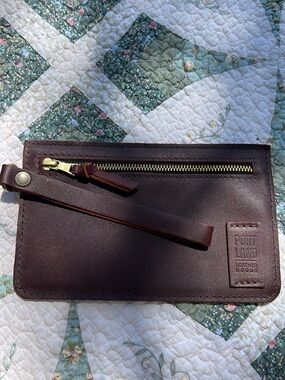 Portland Leather Brown Leather Wristlet